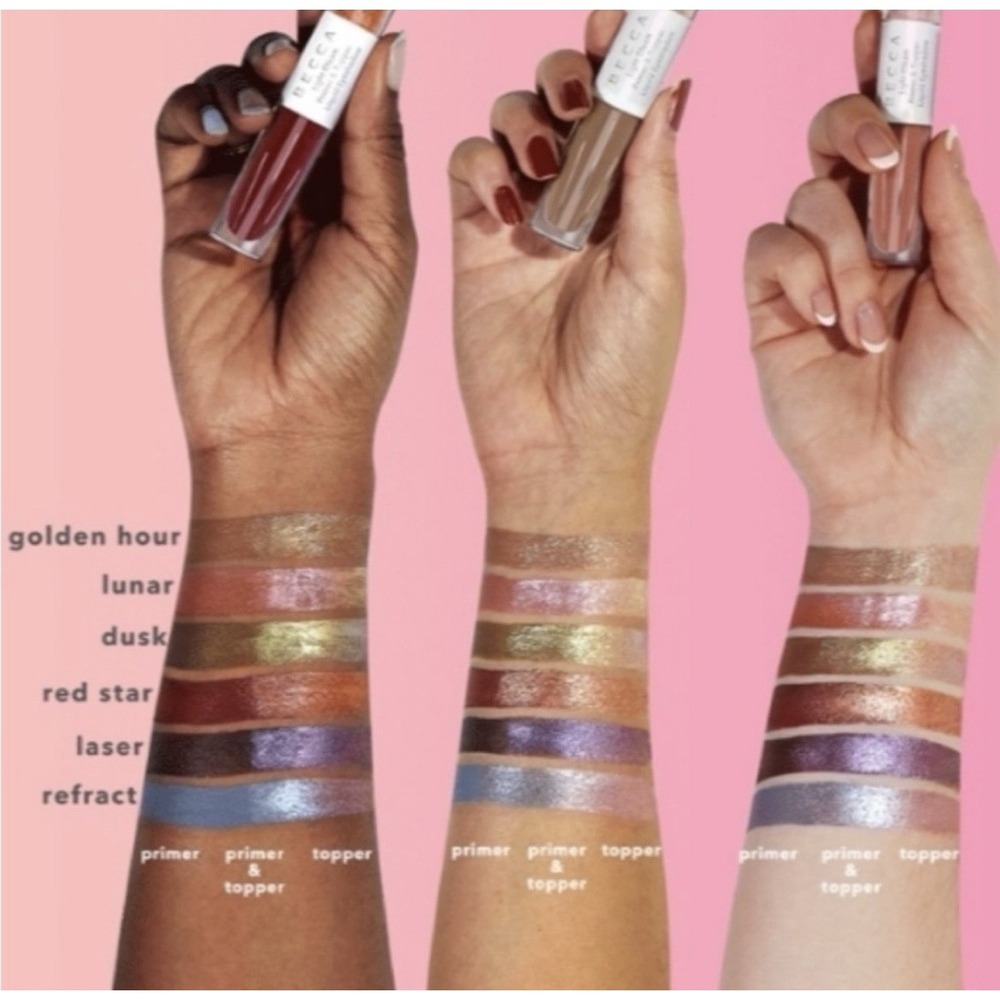 Becca Cosmetics Light Gleam Primer & Topper Liquid‎ Eyeshadow -LUNAR- NWOB - Picture 6 of 10
